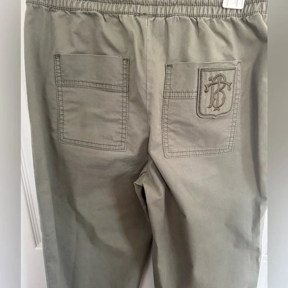 Tory Burch modern twill ankle straight leg cotton blend pants size XS